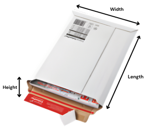 Postal Envelope with dimensions