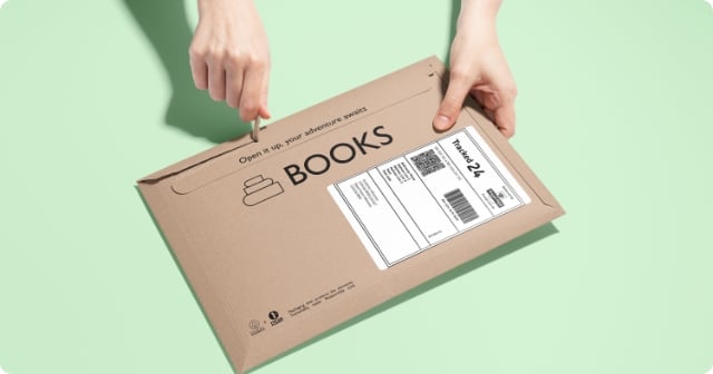 Custom Cardboard Envelope being opened