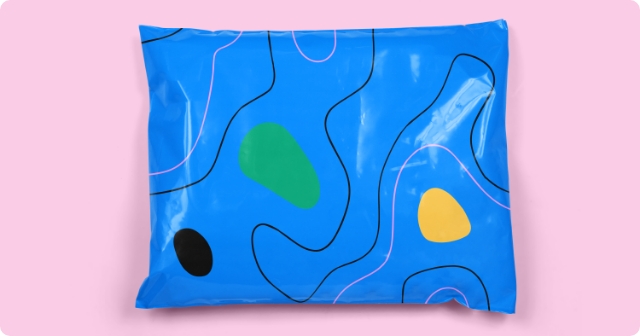 Custom Blue Poly Mailer