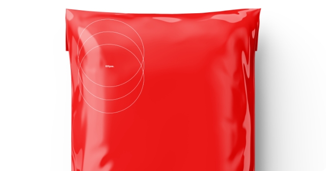 Custom Red Poly Mailer
