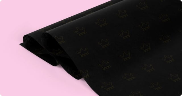 Rolled Up Dark Tissue Paper