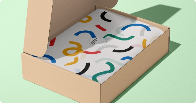 Designer Tissue Paper in a Mailer