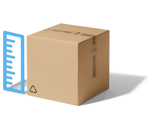Box with a ruler