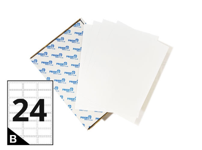 Printer Labels - 24 Per Sheet - Round Corners image
