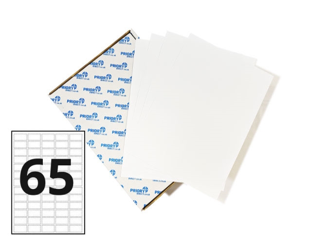 Printer Labels - 65 Per Sheet - Round Corners image