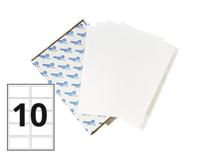 Printer Labels - 10 Per Sheet - Round Corners  image
