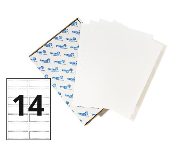 Printer Labels - 14 Per Sheet - Round Corners  image