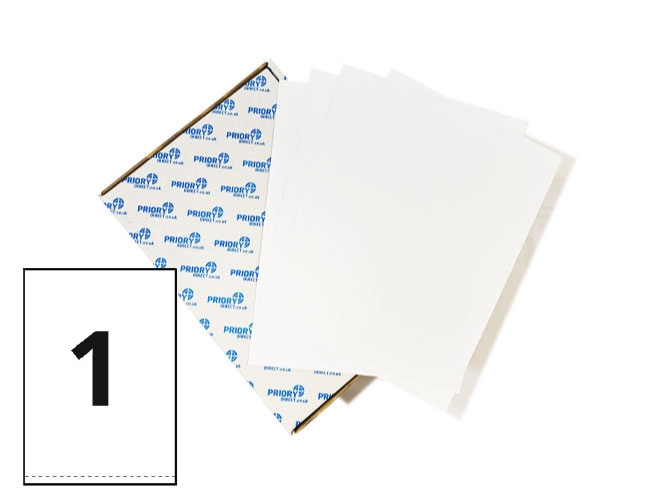 Printer Labels - 1 Per Sheet - Square Corners 