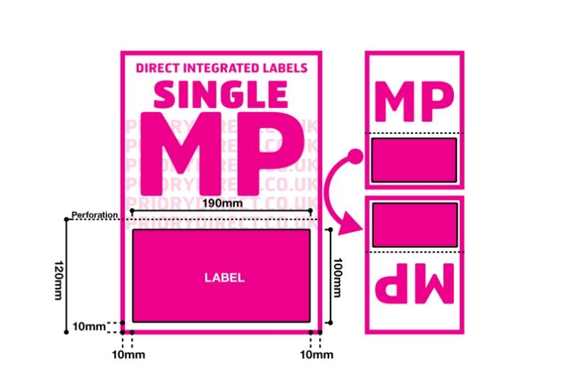 Royal Mail Integrated Labels - Single Style MP With Perforation image