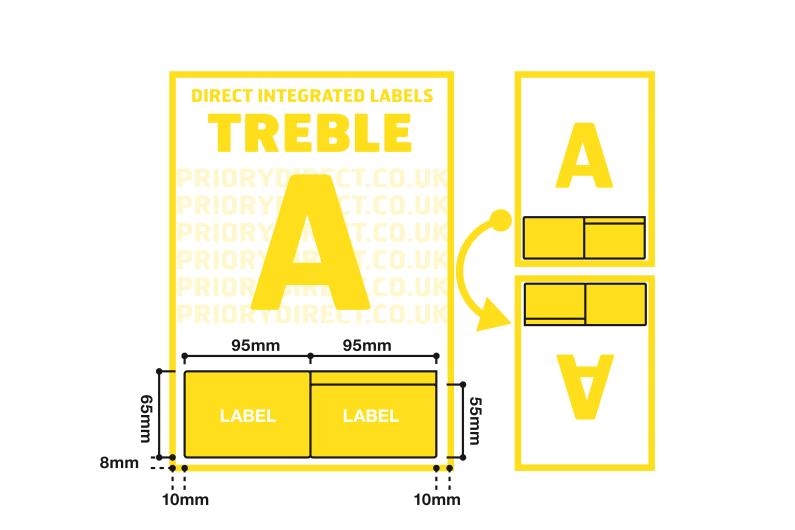 A4 Treble Integrated Labels - Style A