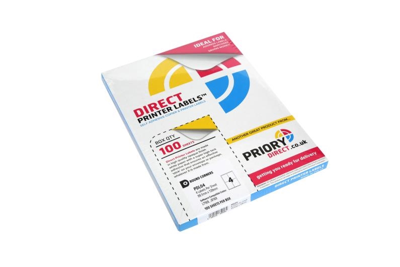 Printer Labels - 6 Per Sheet - Round Corners Image 3