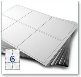 Printer Labels - 6 Per Sheet - Round Corners Image 4