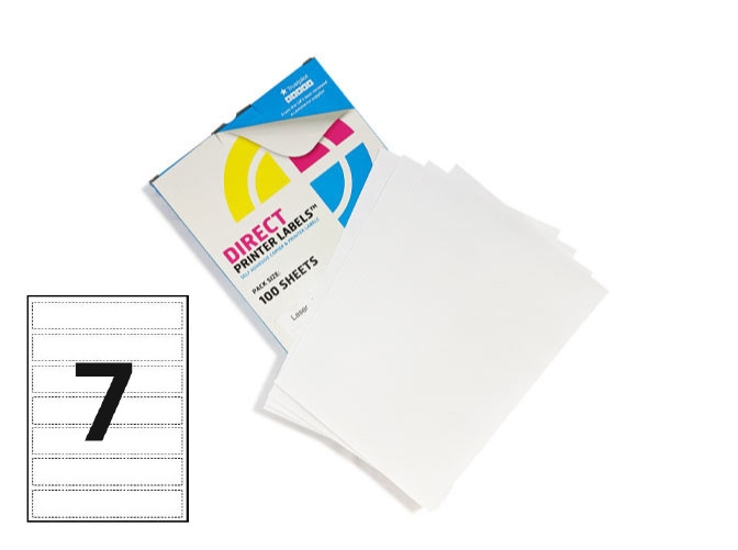 Printer Labels - 7 Per Sheet - Round Corners