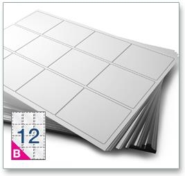 Printer Labels - 12 Per Sheet - Round Corners - 4