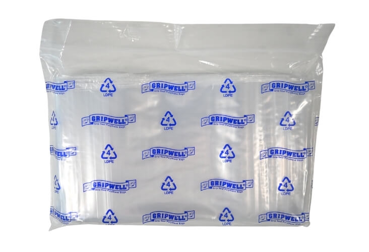 Polythene Grip Seal Bags - Clear - 88x112mm Image 2