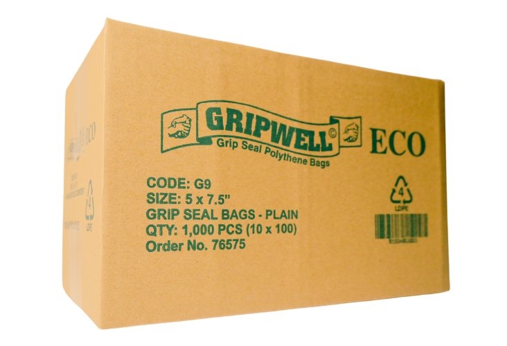 Polythene Grip Seal Bags - Clear - 125x187mm Image 2