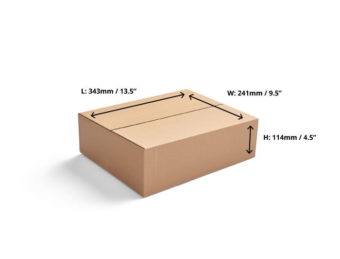 Single Wall Cardboard Boxes - 343 x 241 x 114mm