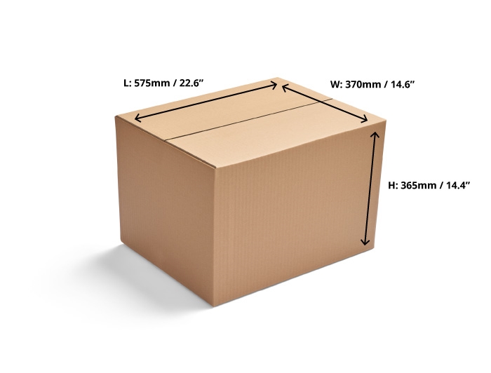 Single Wall Cardboard Boxes - 575 x 370 x 365mm