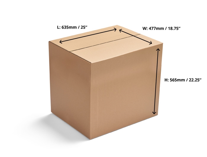 Single Wall Cardboard Boxes - 635 x 477 x 565mm