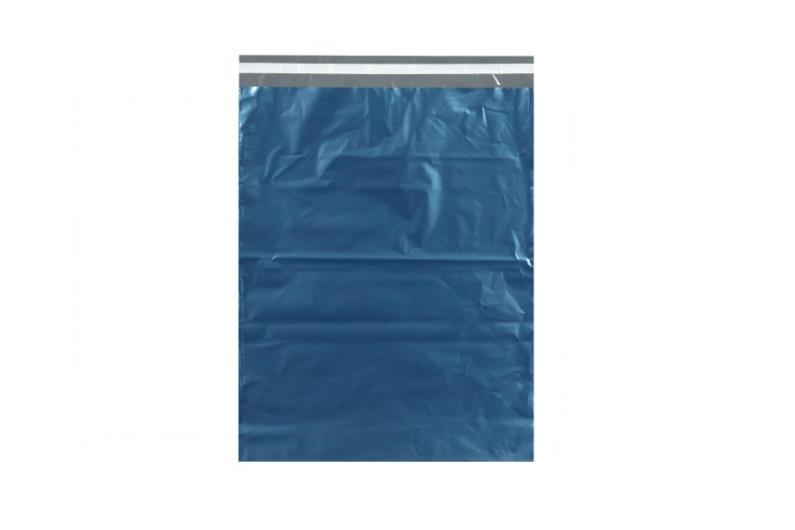 Recycled Metallic Blue Poly Mailer - 216 x 356mm