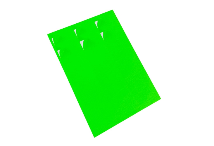 Printer Labels - 21 Per Sheet - Fluorescent Green - Round Corners