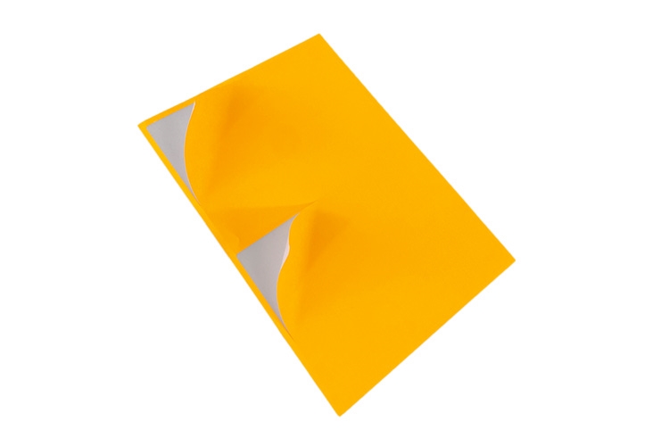 Printer Labels - 2 Per Sheet - Fluorescent Orange - Round Corners