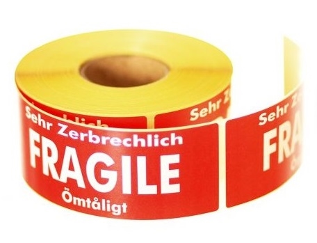 Fragile Labels - Red & White image