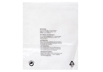 Clear Polypropylene Garment Bags - 250 x 300mm