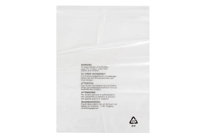 Clear Polypropylene Garment Bags - 350 x 425mm