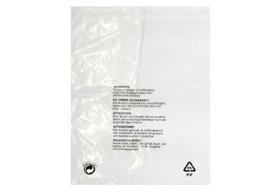 Clear Polypropylene Garment Bags - 450 x 550mm