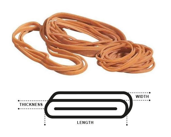Rubber Bands No. 18 - 80 x 1.5mm - 2