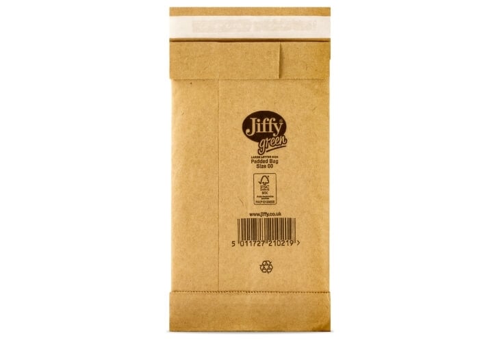 105 x 229mm - Size 00 Jiffy Green Padded Bags
