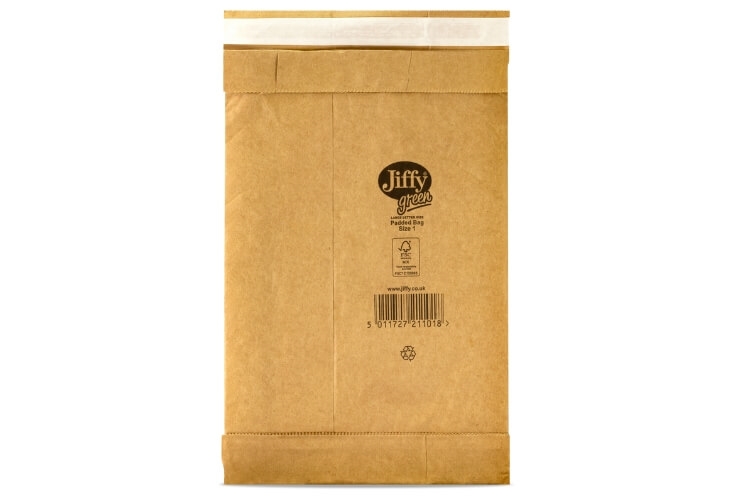 165 x 280mm - Size 1 Jiffy Green Padded Bags