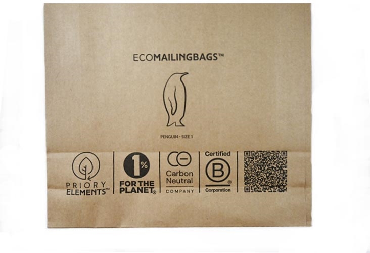Paper Mailing Bags - Priory Elements EcoMailingBags™ - 300 x 190 x 50mm - Penguin Image 4