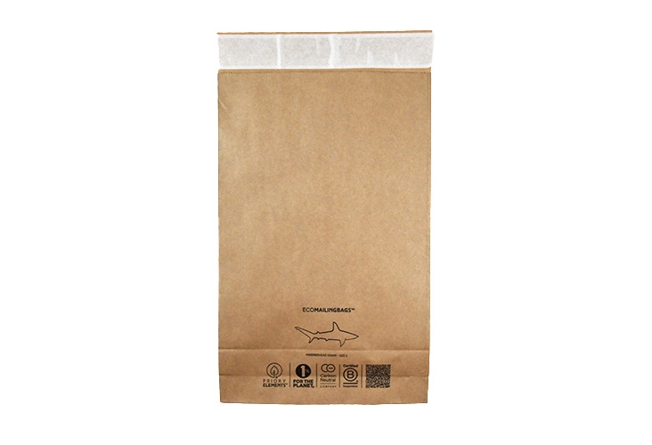 Paper Mailing Bags - Priory Elements EcoMailingBags™ - 260 x 410 x 70mm - Hammerhead Shark