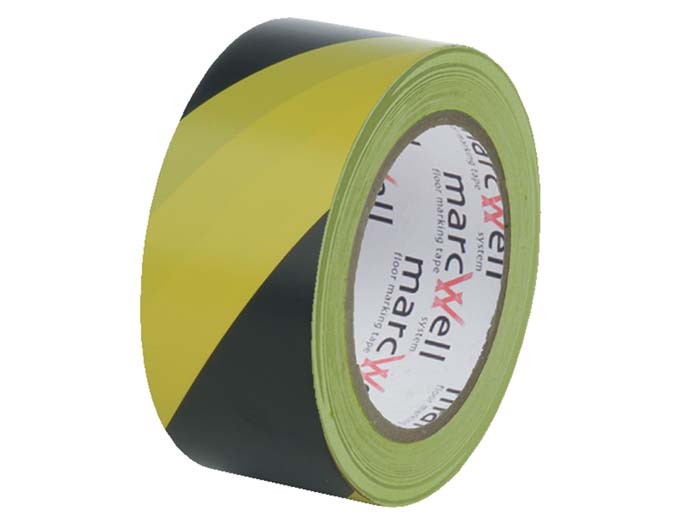Floor Hazard Warning Tape - Yellow & Black image