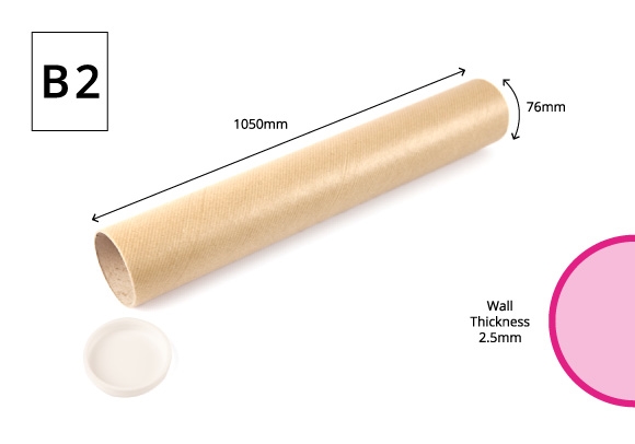 1050 x 76mm - B0 Standard Postal Tubes image