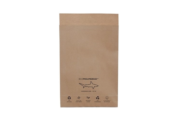 Paper Mailing Bags - Priory Elements EcoMailingBags™ - Letterbox Friendly - 410 x 260 x 25mm - Hammerhead Shark Image 5