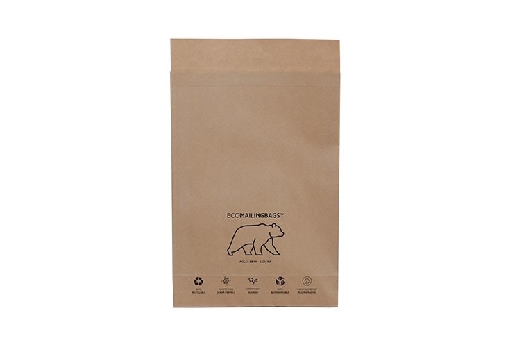 Paper Mailing Bags - Priory Elements EcoMailingBags™ - Letterbox Friendly - 430 x 290 x 25mm - Polar Bear Image 5