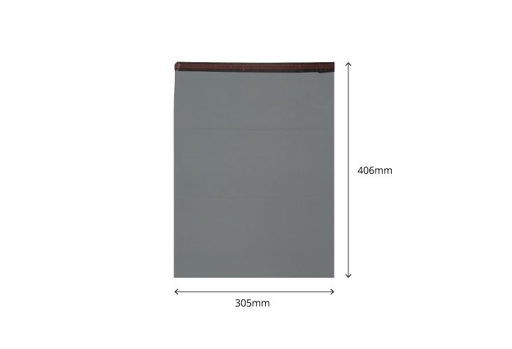 305mm x 406mm - Recycled Grey Poly Mailers