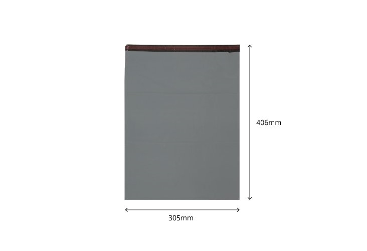 305mm x 406mm - Recycled Grey Poly Mailers image