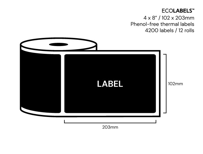 4 x 8 Priory Elements EcoLabels™ - Phenol Free Thermal Labels