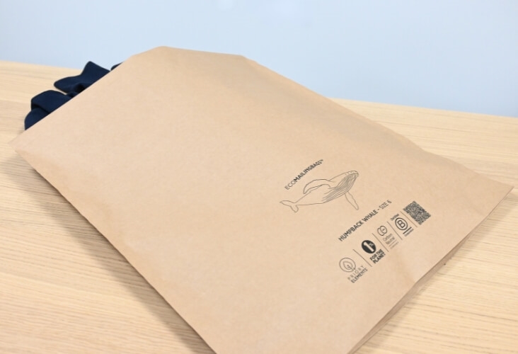 Paper Mailing Bags - Priory Elements EcoMailingBags™ - 500 x 480 x 100mm - Humpback Whale Image 2