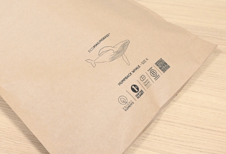 Paper Mailing Bags - Priory Elements EcoMailingBags™ - 500 x 480 x 100mm - Humpback Whale Image 3