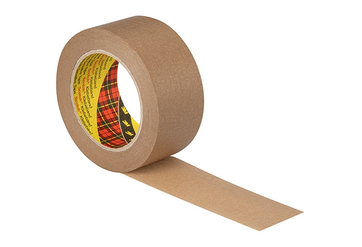 Image of 50mm x 50m - Scotch® 3444 Brown Paper Tape - 36 Rolls