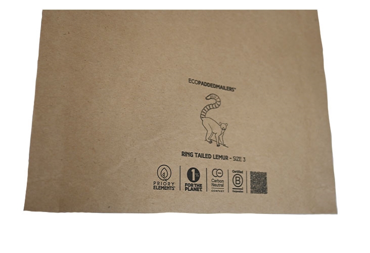 Priory Elements EcoPaddedMailers - 200 x 340mm - Ring Tailed Lemur - 4