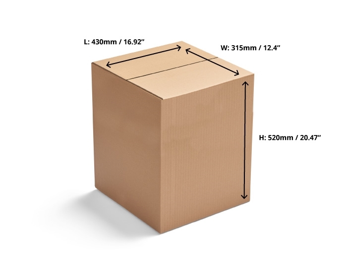 Single Wall Cardboard Boxes - 430 x 315 x 520mm