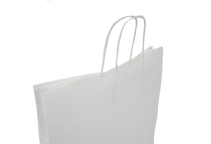 White Paper Carrier Bags - Twisted Handles - 320 x 140 x 420mm Image 2