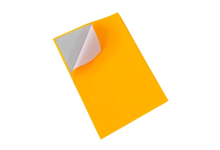 Printer Labels - 1 Per Sheet - Fluorescent Orange - Round Corners