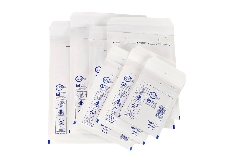 180mm x 265mm - Arofol Size 4D Padded Envelopes - White Image 3